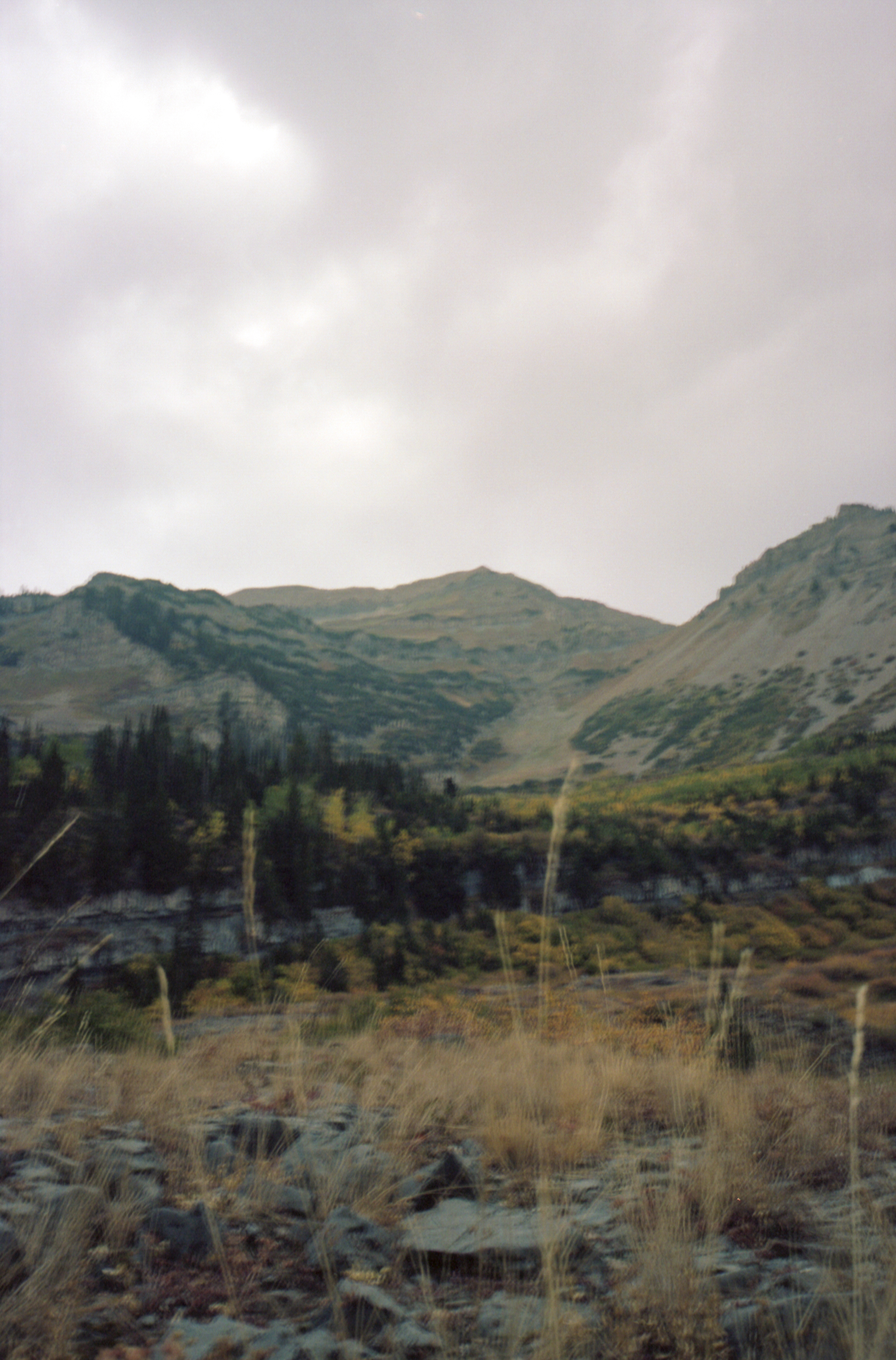 a photo of some mountains